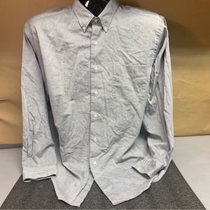 Lauren Ralph Lauren 17-1/2 (34-35) Silver Gray Stylish Long Sleeve Dress Shirt